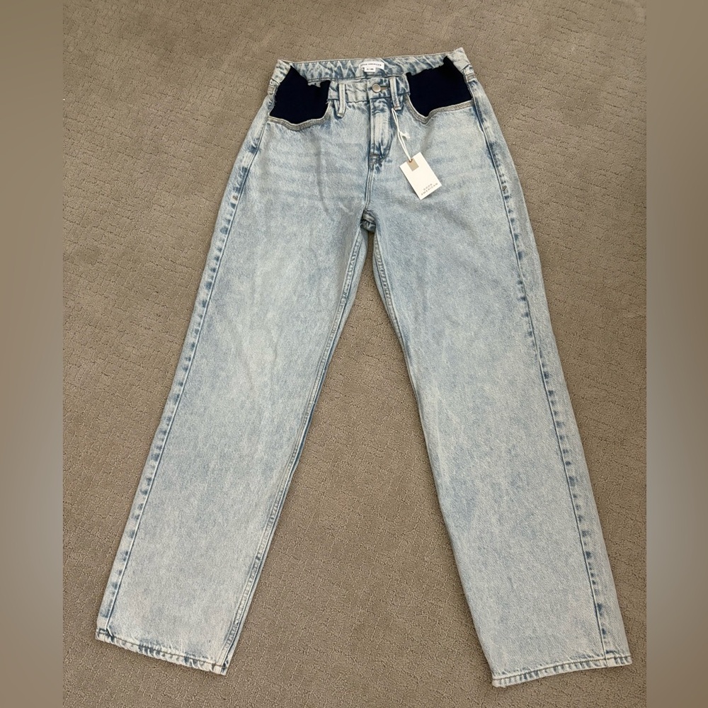 NWT ~ Good American ~ Good 90s MATERNITY Wide-Leg Jeans Size 0/25